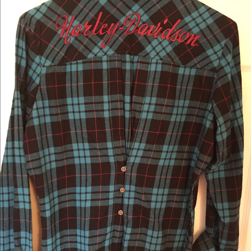 Authentic Harley Davidson fitted button up